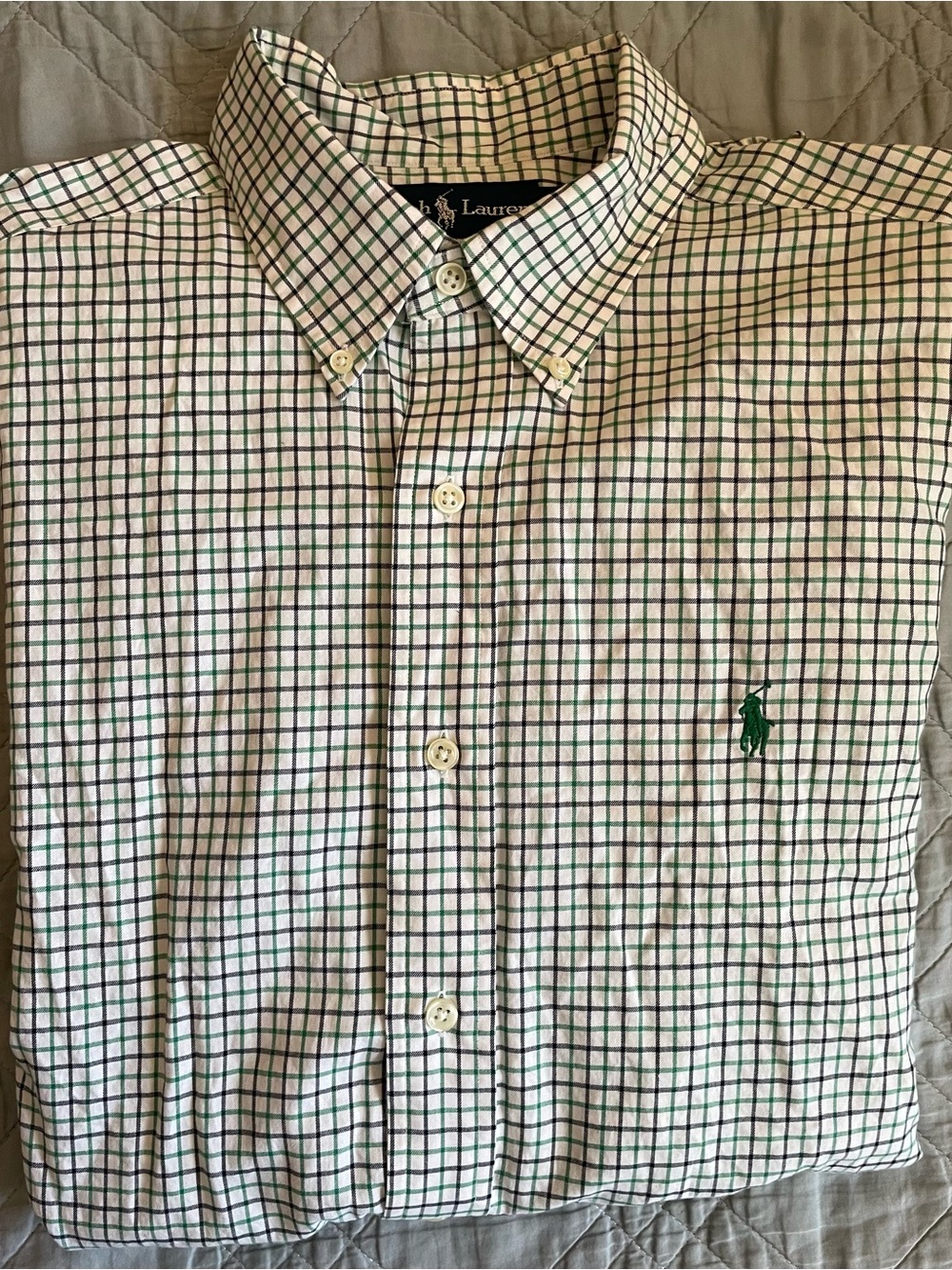 Polo Ralph Lauren Classic Fit Vintage‎ Tattersall Check Button Down Shirt Size L